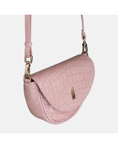 Różowa mała torebka crossbody Merida ze skóry naturalnej dla dziecka