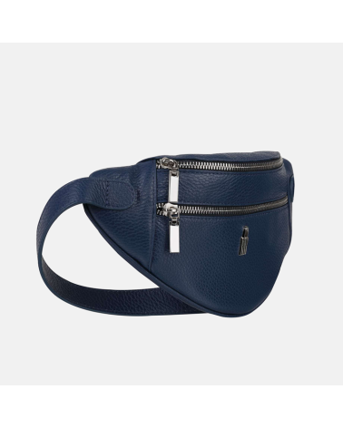 LAYLA - granatowa nerka skórzana