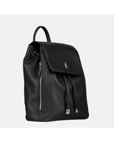 ESTER - Czarny plecak ze skóry naturalnej