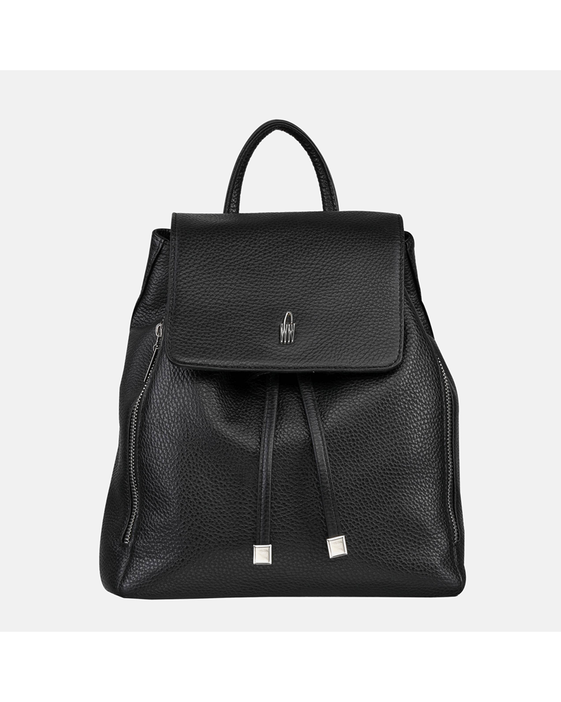 ESTER - Czarny plecak ze skóry naturalnej