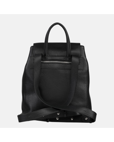 ESTER - Czarny plecak ze skóry naturalnej