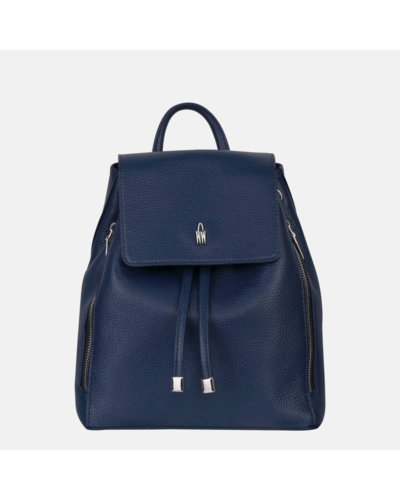 ESTER - Granatowy plecak ze skóry naturalnej