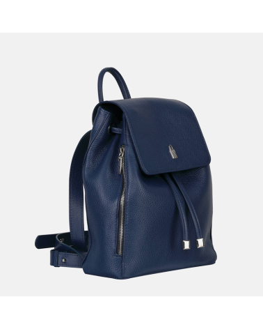 ESTER - Granatowy plecak ze skóry naturalnej