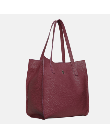 Torebka skórzana różowa shopperka